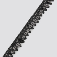 Тесьма с пайетками 85348-D103 черный (13,716 м)