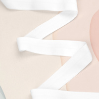 Эластичная отделочная лента 16/1 (15) MC-005 белая (50 ярд)