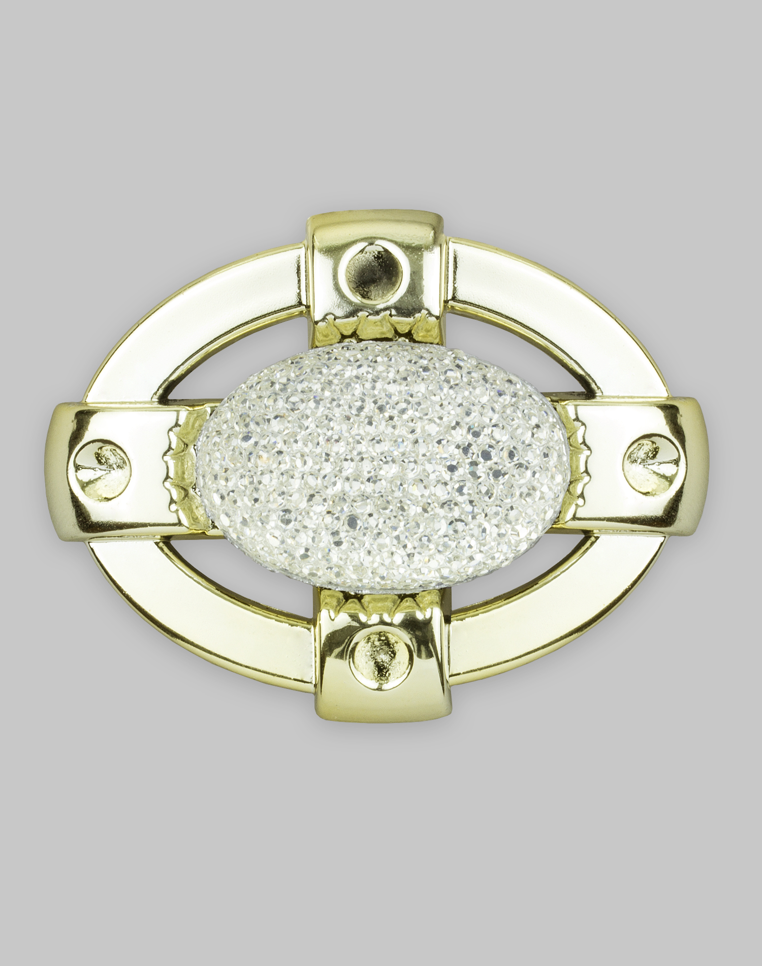 Пряжка пластик со стразами A490 русское золото (25 шт)