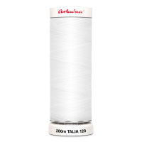 Универсальные нитки Ariadna Talia 120 белый/черный, 100% полиэстер (40/2) (уп. 5 шт х 200 м)