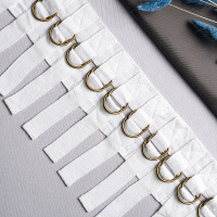 Тесьма с полукольцами ZB030-2 белый (13,7 м)