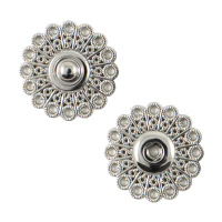 Кнопки пришивные декоративные KN16 Silver (металл)