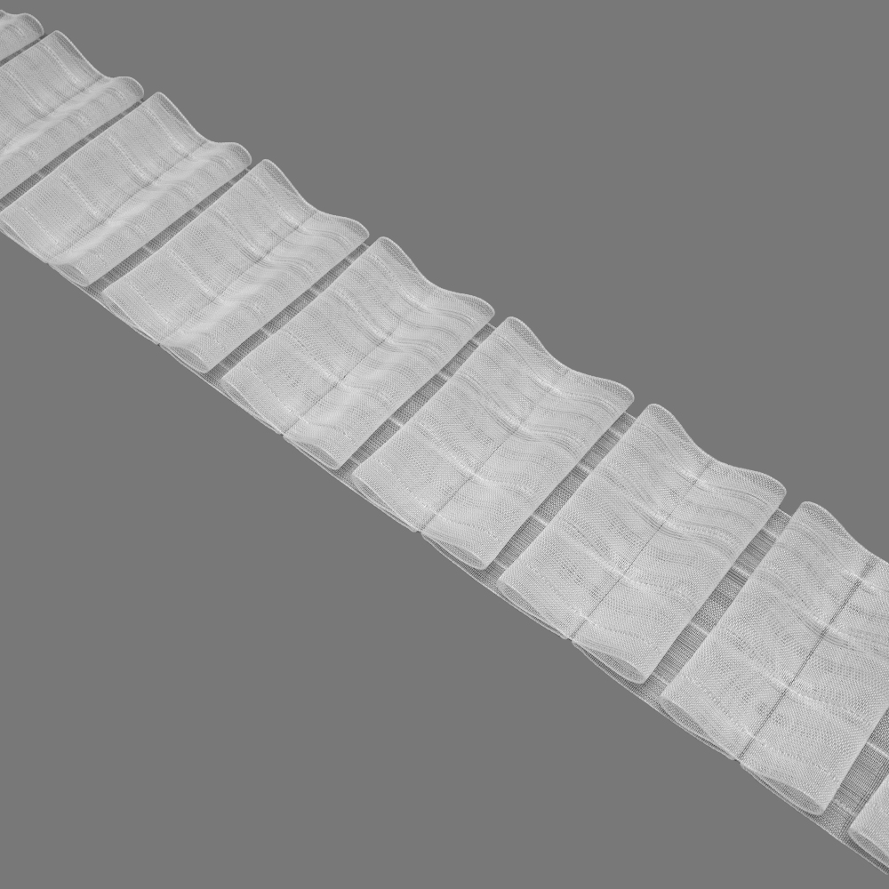 Шторная лента 4468MP/Soft (1:3) Oz-is Premium прозрачная 10 см/50 м