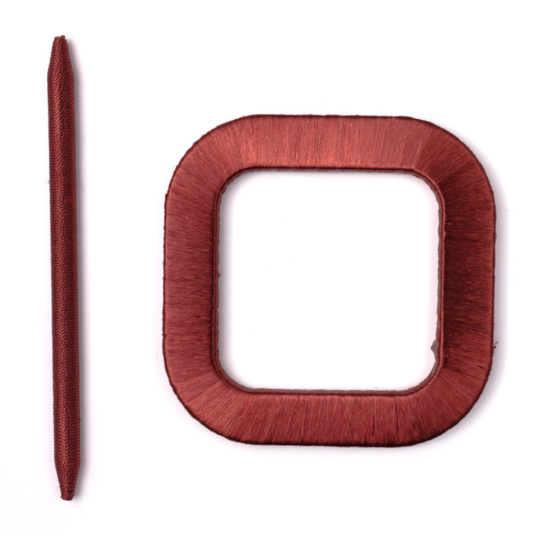 Заколка для штор "квадрат" малый атлас/дерево FLXY001-4 бордо (4 шт)