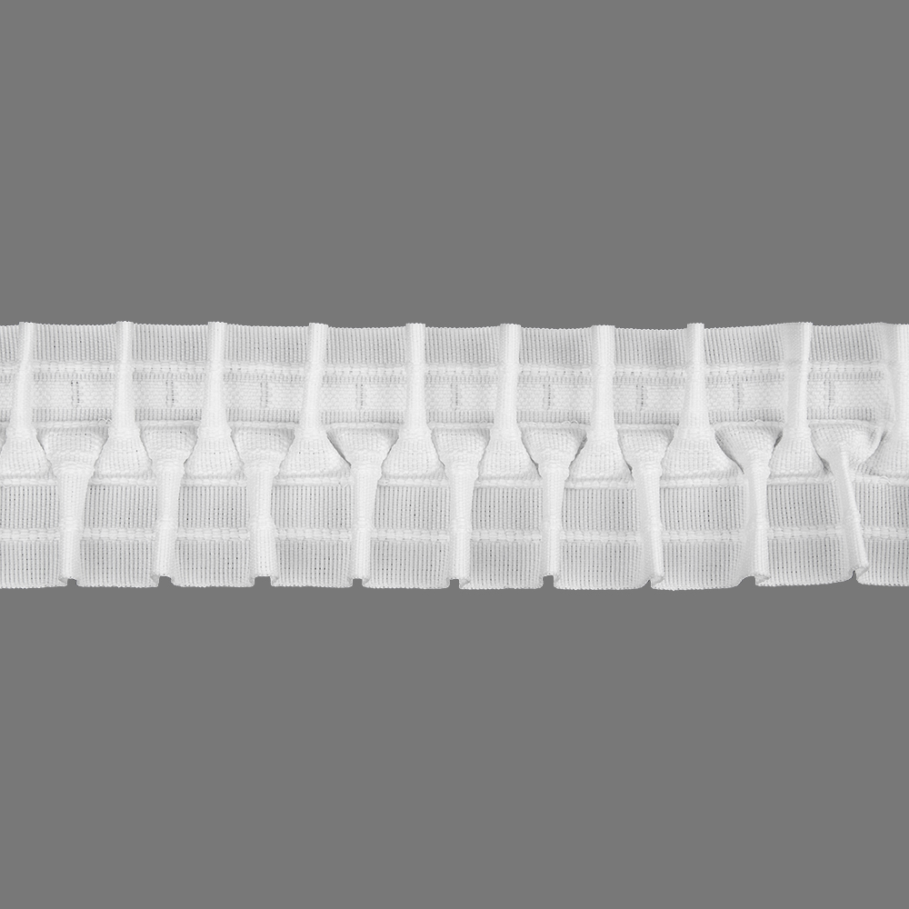 Шторная лента Буфы 2705 (1:2) Oz-is Стандарт тканая (2 кармана, корд-4) 6 см/50 м