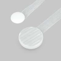 Магнит для штор на ленте А-095 -1 белый "Карамель" (d35мм) (уп. 2 шт)