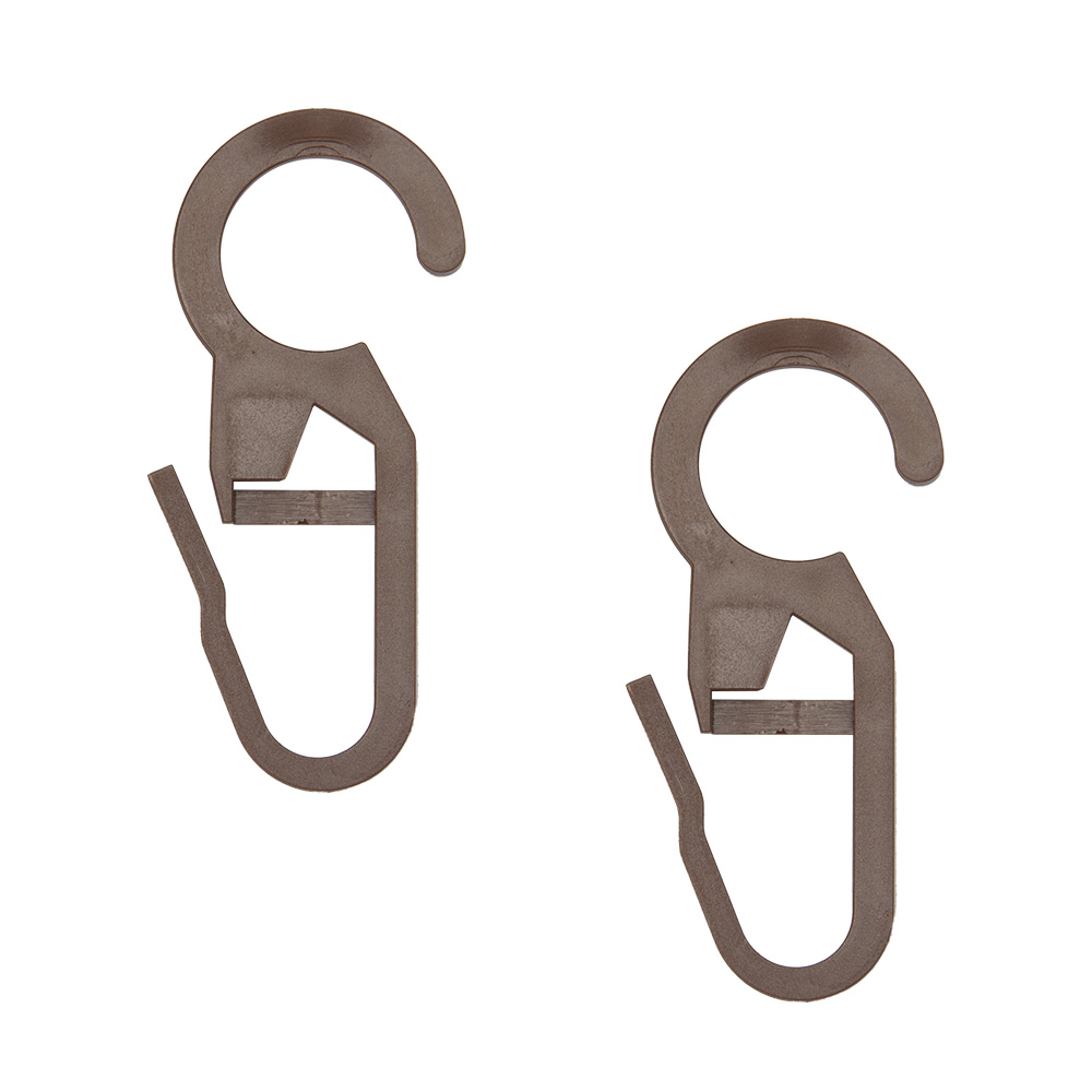 Крючок MirTex для пластиковых, деревянных колец d10 290 коричневый (100 шт)