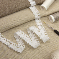 Кружево вязаное 0397 (0397H) белый, 1.4 см, (91,44 м/22,86 м)