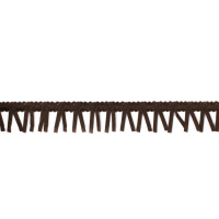 Тесьма замшевая с бахрамой 8810-2 темно-коричневый (45,72 м)