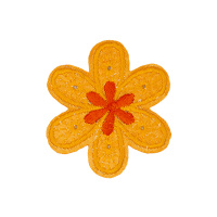Аппликация клеевая 8-1# цветок оранжевый (5 шт)