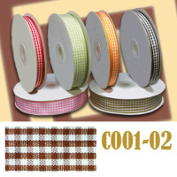 Лента в клетку 02-C001-68 коричневая (50 ярд)