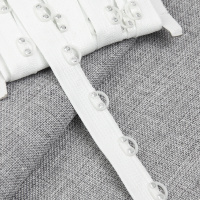 Тесьма со стразами "петелька" на ткани A09W белый (10 ярд)