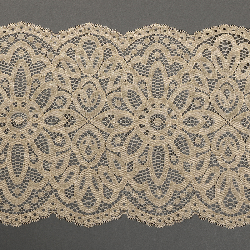 Кружево эластичное 103.L1189 бежевый, 195 мм/25 м