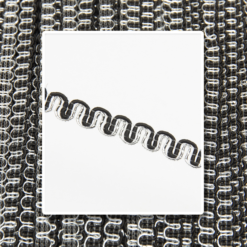 Шнур-сутаж ADL11 черный/серебро (50 ярд)