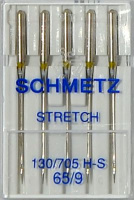 Иглы для эласт. материалов (стрейч) №65 Schmetz 130/705H-S (5 шт)