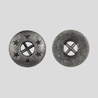 Пуговицы Koh-i-noor металл для джинс 4-х прокола 17 мм никель-антик (10 шт)