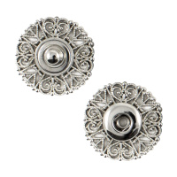 Кнопки пришивные декоративные KN15 Silver (металл)