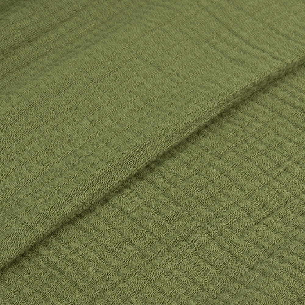 Ткань Хлопок Муслин 610К.06 зеленый (115г/кв.м) 150см/±40м