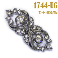 Застежка со стразами 18222(1744)-UG темный никель