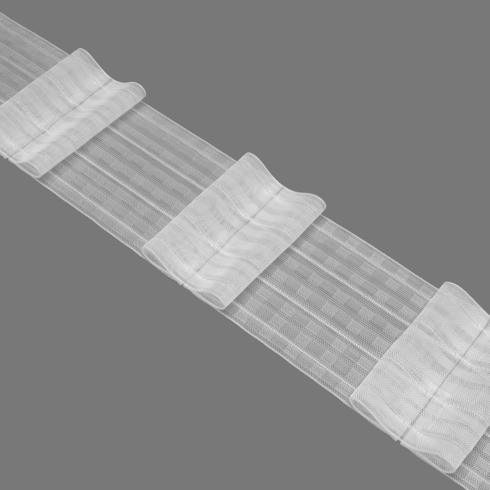 Шторная лента Бантовые складки 4468MP/Soft (1:2) Oz-is Premium прозрачная 10 см/50 м