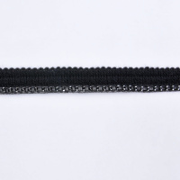 Тесьма с металлической цепочкой 1105 черный/черный (50 ярд)