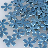 Стразы-металл россыпь 11mm цветок голубой (уп. 1400 шт)