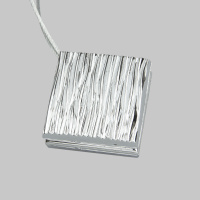 Магнит для штор на тросе "Кора дерева" 248MG - серебро глянец квадрат (47*47мм) (уп. 1 шт)