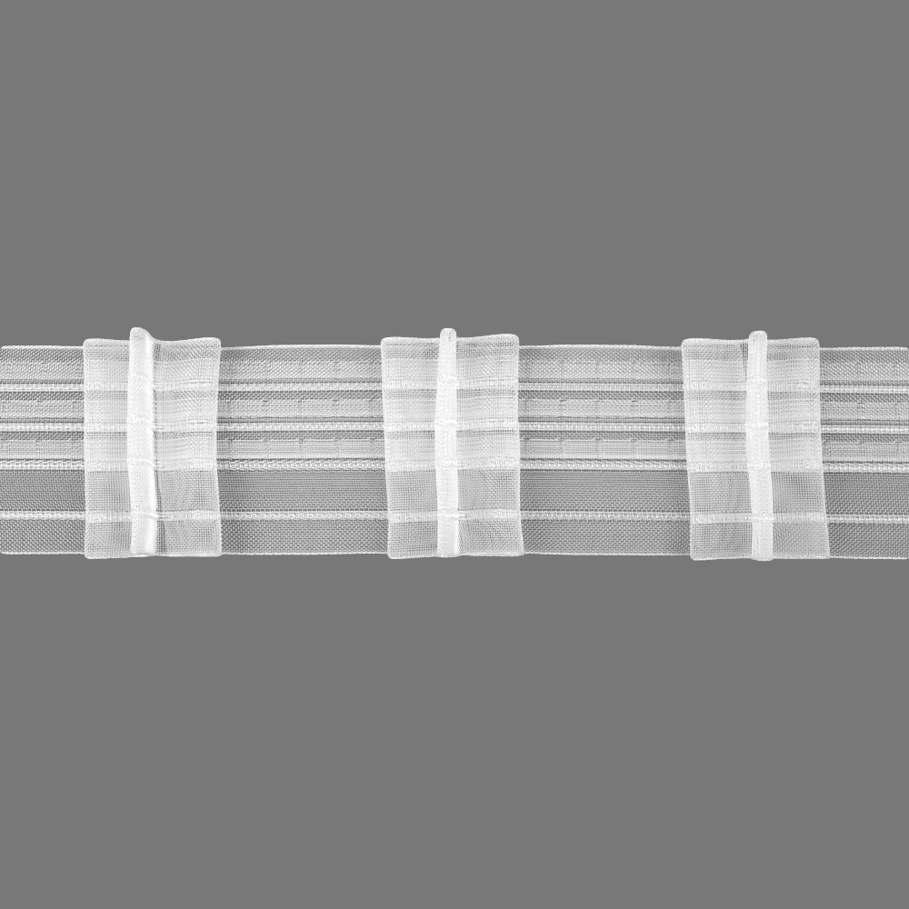Шторная лента 4440MP (1:2,5) Oz-is Premium прозр. 6,5 см/50 м (3 карм, корд - 4 лески) групповые скл