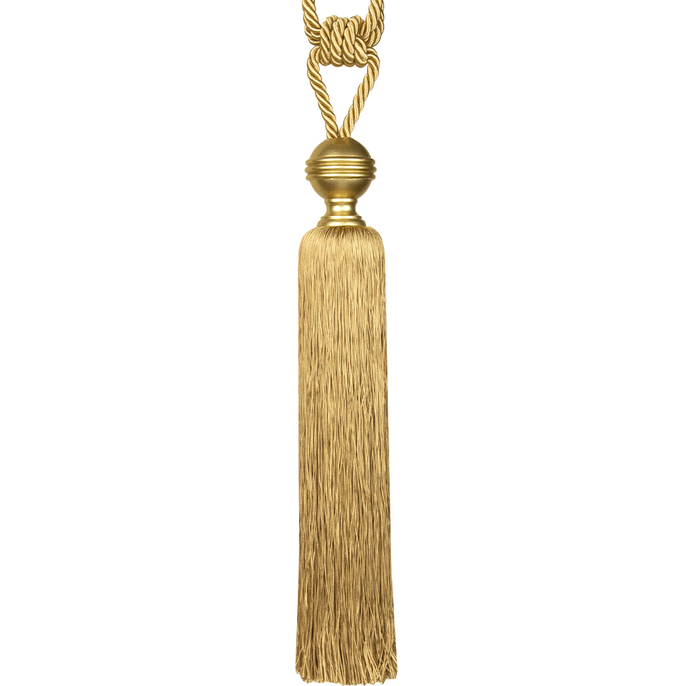 Кисть-подхват для штор M12-7 темное золото Mirtex Premium (L100/41см) "Royyana-Round"