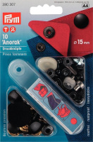 Кнопки "Anorak Color" Prym 390307 черный 15 мм (10 шт)