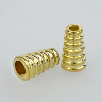 Концевик наконечник для шнура металлический 881 золото (100 шт)