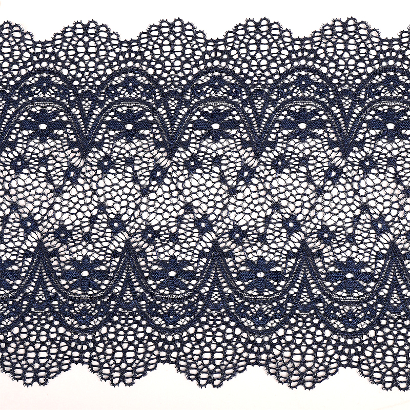 Кружево эластичное 103.8013 темно-синий, 220 мм/10 м