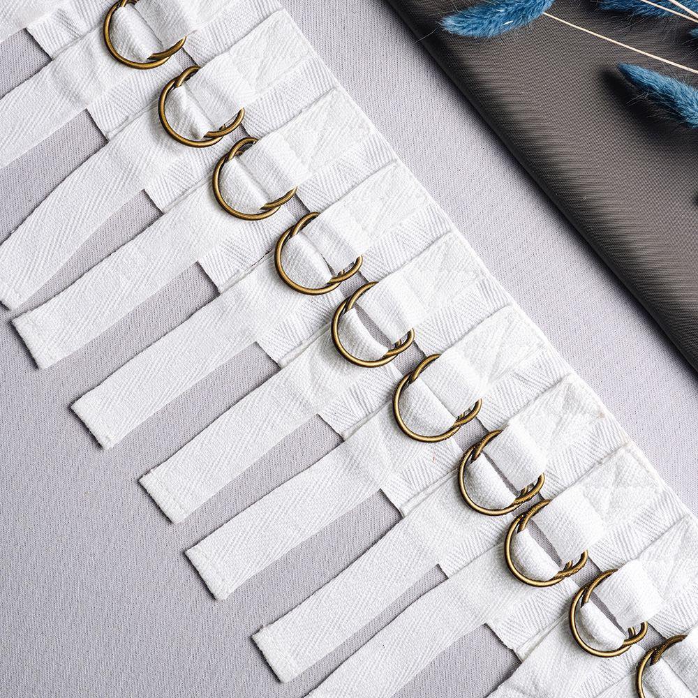 Тесьма с полукольцами ZB030-2 белый (13,7 м)