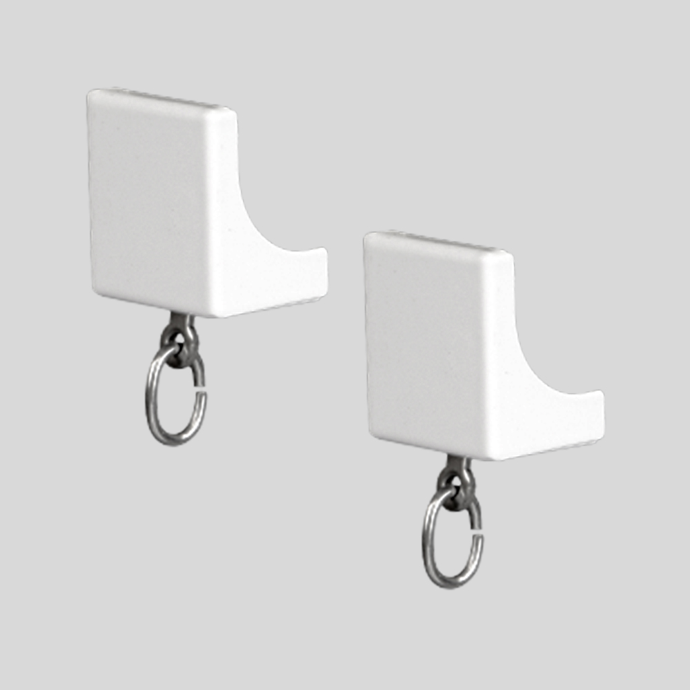 Заглушка белая металлическая для алюминиевого профиля 356F, 158