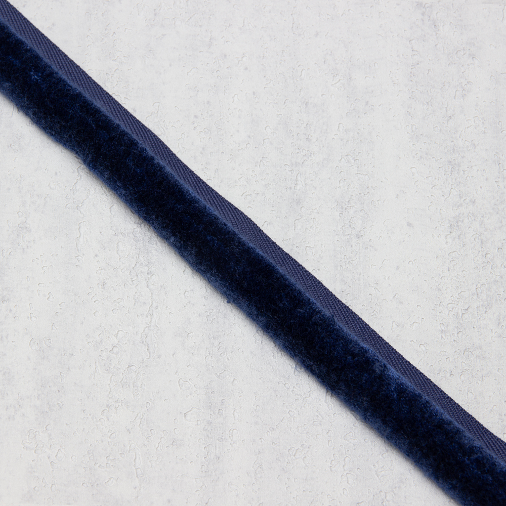 Кант пушистый XB-703-4/Big синий (ширина 2,5 см с декором, d 1,5 см) (12,5 м)