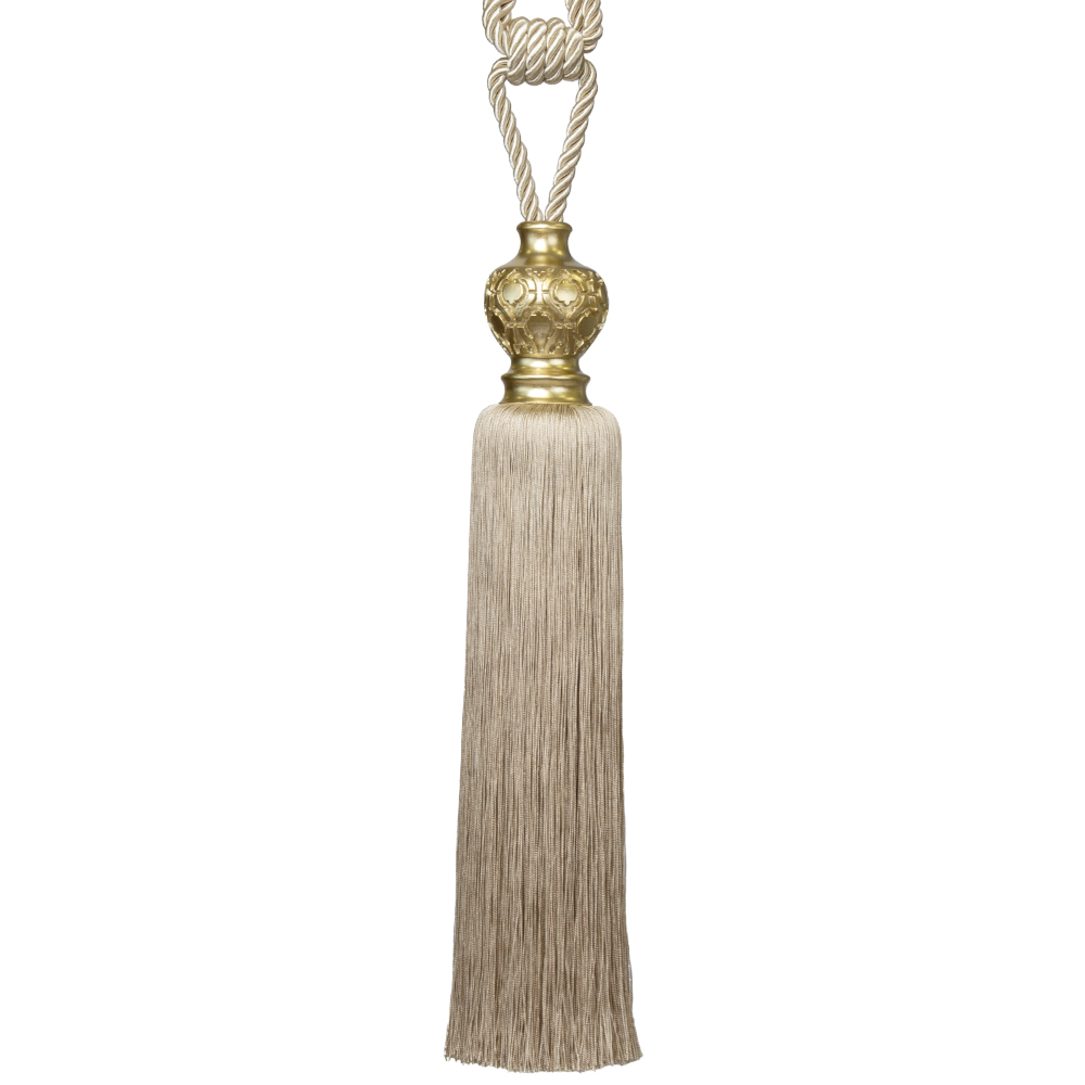 Кисть-подхват для штор M8-9 светло-бежевый Mirtex Premium (L104/44см) "Royyana-Amphora"