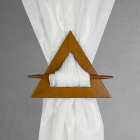Заколка для штор дерево Треугольник HJ8158AB-F светло-коричневый (4 шт)