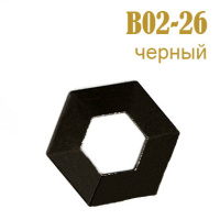 Украшения металлические клеевые Шестиугольник B02-26 черный (200 шт)