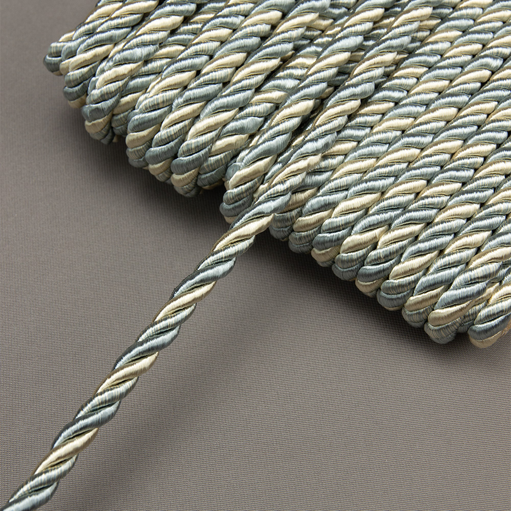 Шнур шторный SH1221-12 светло-бирюзовый/светло-бежевый (Nile Blue 15-5210) (25 м)