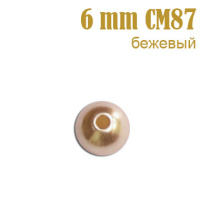 Жемчуг россыпь 6 мм бежевый CM87 (200 г)