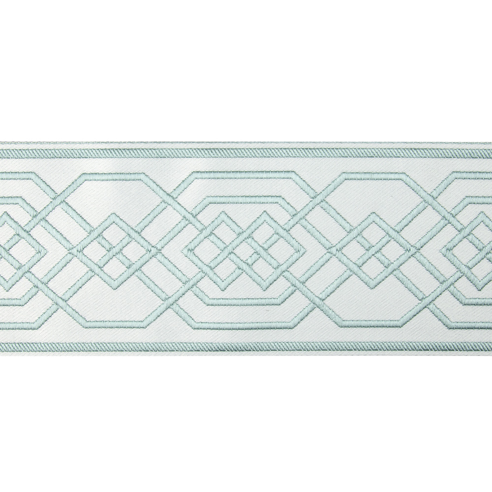 Текстильный бордюр YGH165-7 Mirtex светло-бирюзовый  "Elementum 3", ширина 9 см/±25 м