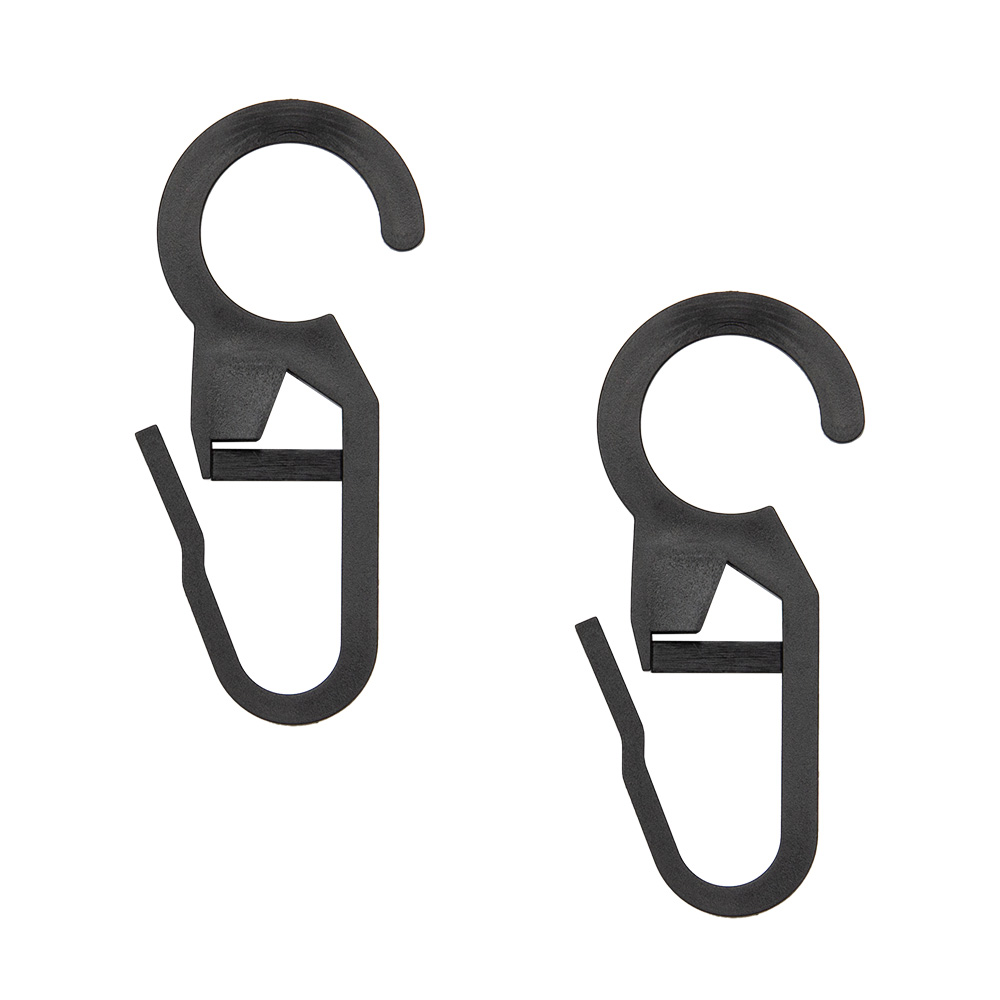 Крючок MirTex для пластиковых, деревянных колец d10 290 черный (100 шт)