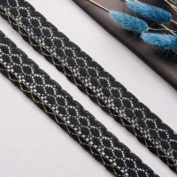 Тесьма с люрексом 19A-UG1286 черный (45,72 м)