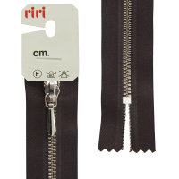 Молния металл Riri, ni, слайдер tropf, 3 мм, неразъёмная, 18 см, цвет 2226, темный шоколад 8301130/1