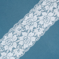 Кружево эластичное 2823 белый (шир. 95 мм/137,16 м)