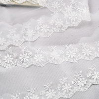 Тесьма на капроне 24017(B5624017) молочный шир.8,5см/уп.13,716м