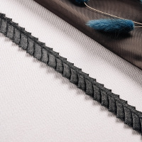 Тесьма-оборка 201201HT-1 черный (22,86 м)