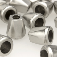 Концевик наконечник для шнура пластиковый 3356 серебро (100 шт)