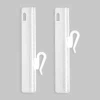 Крючок для ручной закладки штор, регулируемый, пришивной 95 мм белый (100 шт)