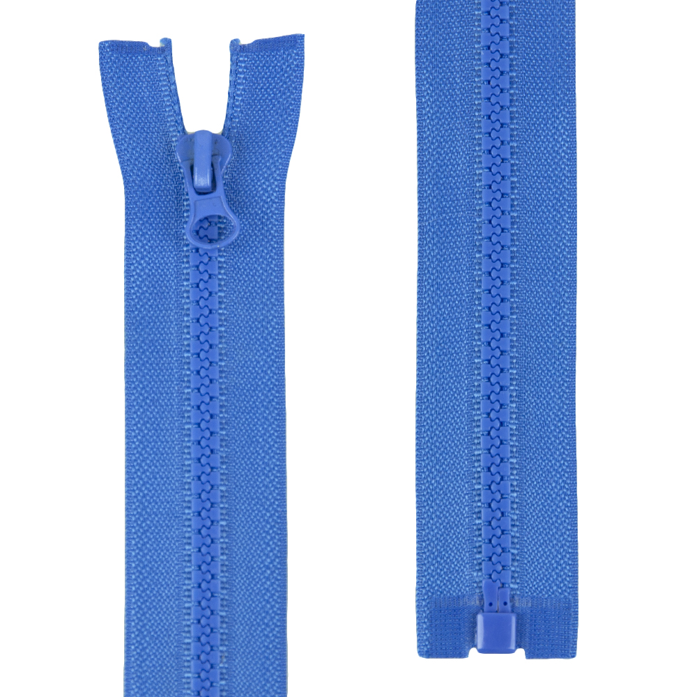 Молния тракторная разъемная Т5 (1-замок) 60 см №213 василек, УСИЛЕННОЕ ЗВЕНО (пуллер-овал) (10 шт)